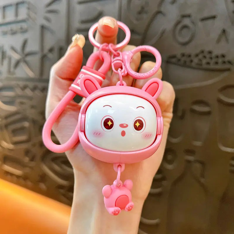 Cute Stress Relief Face Changing Cat Keychain Pendant