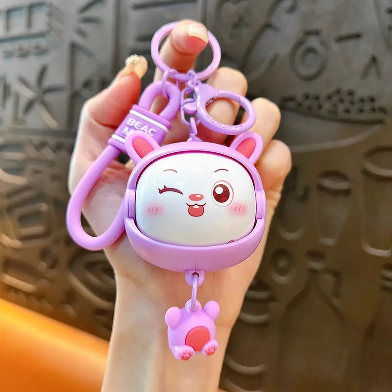 Cute Stress Relief Face Changing Cat Keychain Pendant