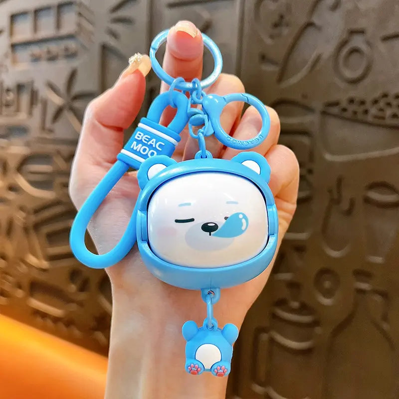Cute Stress Relief Face Changing Cat Keychain Pendant