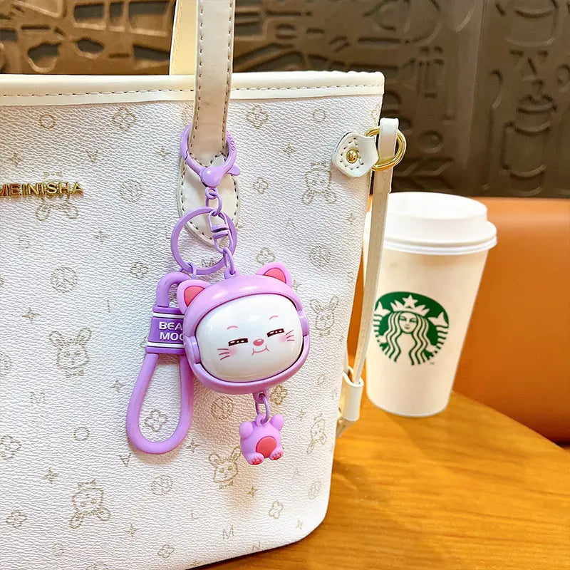 Cute Stress Relief Face Changing Cat Keychain Pendant