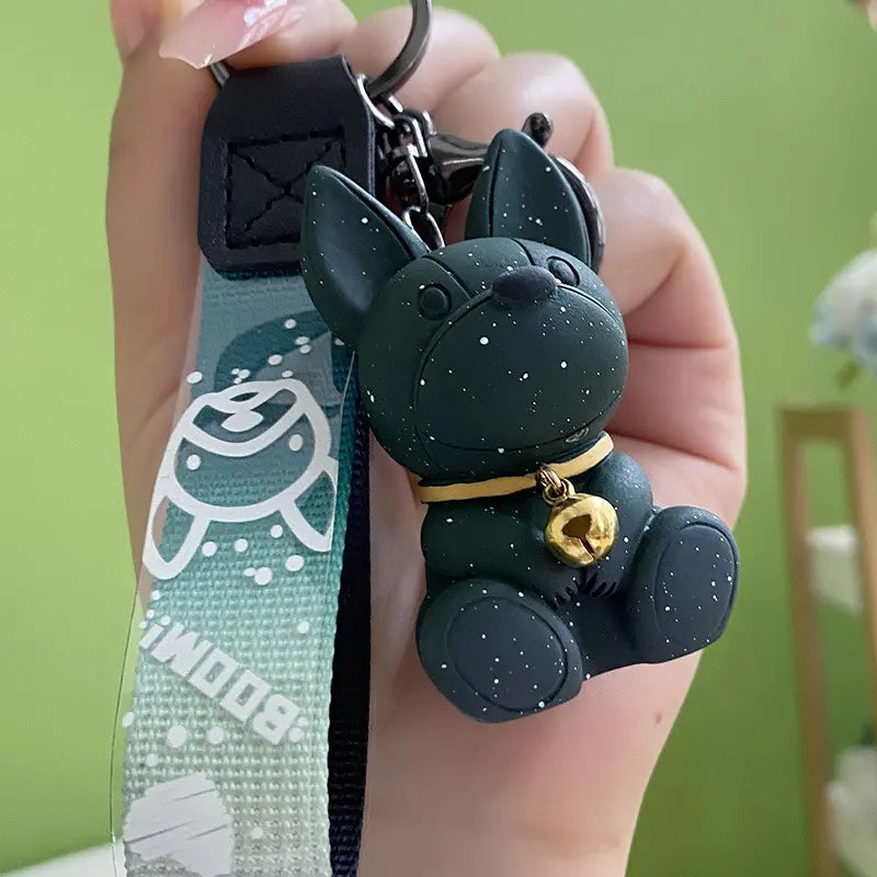 Color Changing French Bulldog Puppy Keychain Pendant