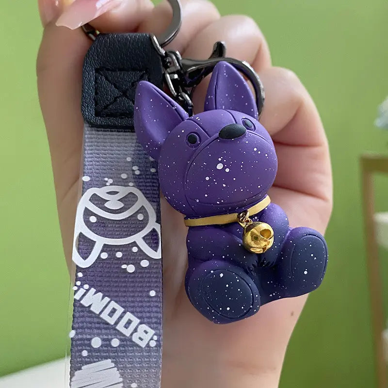 Color Changing French Bulldog Puppy Keychain Pendant