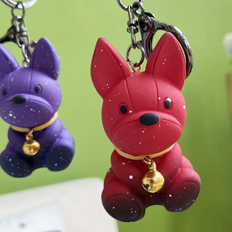 Color Changing French Bulldog Puppy Keychain Pendant