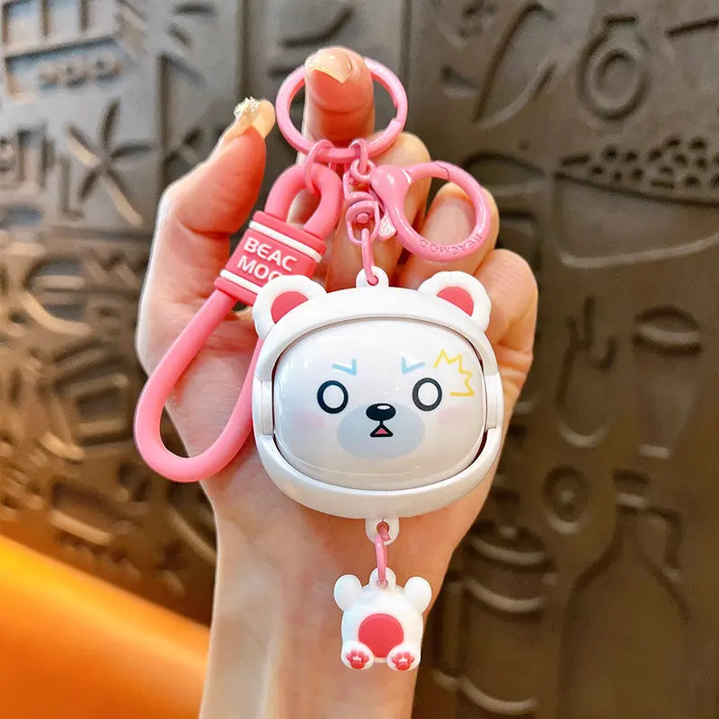 Cute Stress Relief Face Changing Cat Keychain Pendant