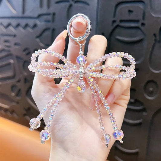Crystal Bow Phone Chain Keychain Pendant - DanglePop