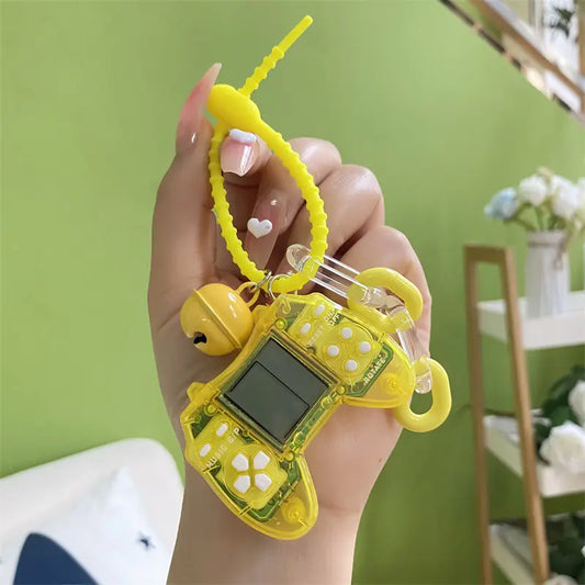 Mini Tetris Game Console Keychain Pendant