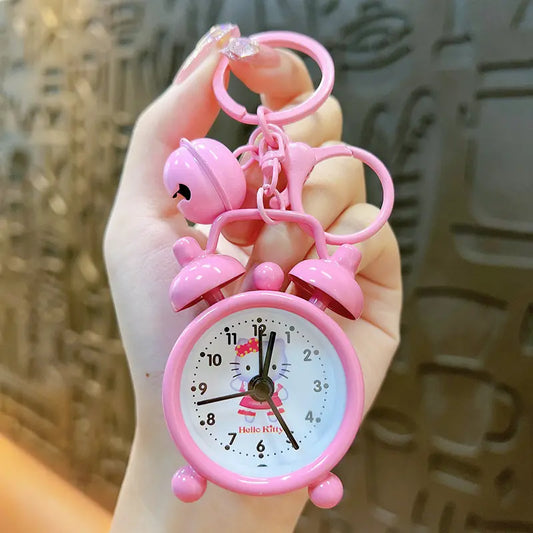 Mini Alarm Clock Cartoon Keychain Pendant