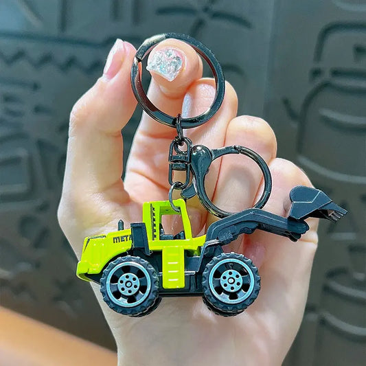 Engineering Vehicle Toy Keychain Pendant