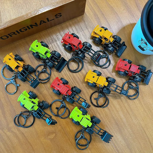 Engineering Vehicle Toy Keychain Pendant
