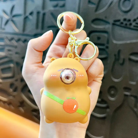 Creative Squeezing Music Blowing Bubbles Relieve Stress keychain Pendant