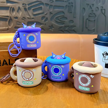 Fun Stress Relief Mug Capybara Squeeze Keychain Pendant