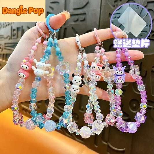 Small Figure Stacking Game Beaded Keychain Pendant