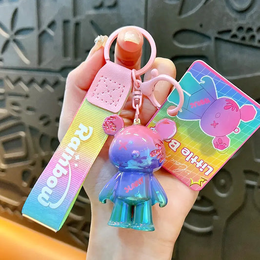 Graffiti Bear Creative Colorful Keychain Pendant