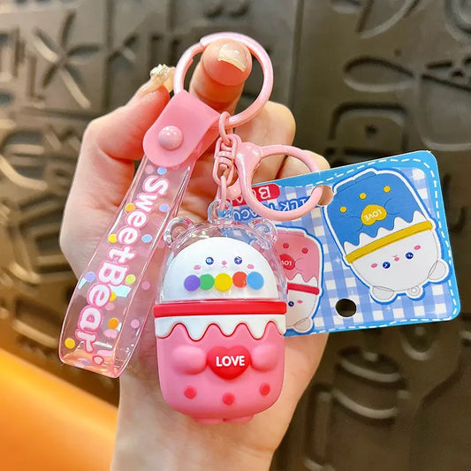 Eggshell Love Bear Keychain Pendant