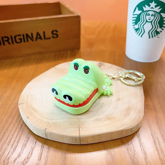 Finger Biting Toy Creative Stress Relief Tooth Extraction Game Keychain Pendant