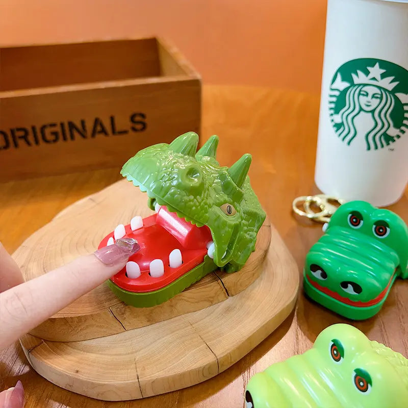 Finger Biting Toy Creative Stress Relief Tooth Extraction Game Keychain Pendant