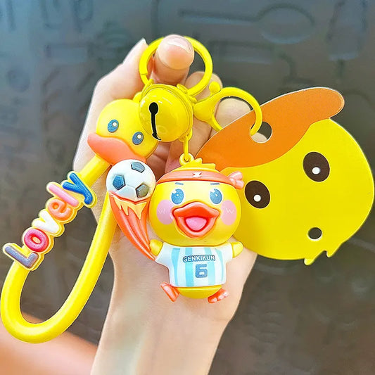 Yellow Duck Creative Sports Keychain Pendant