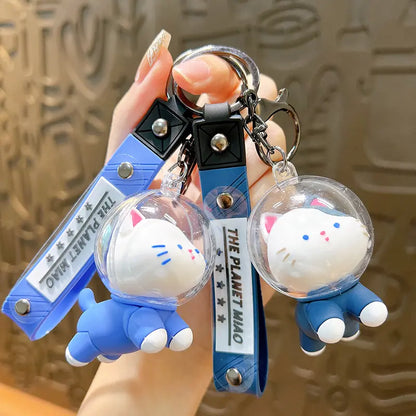 Cute Space Cat Keychain Pendant