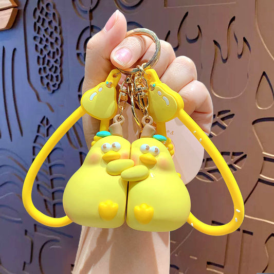 Couple magnetic keychain pendant